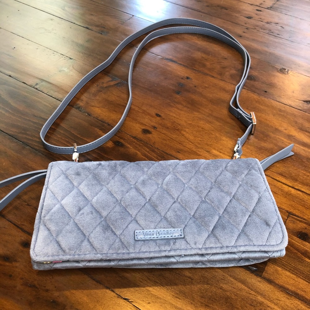 Vera Bradley Blue Velvet Crossbody Carry All Purse